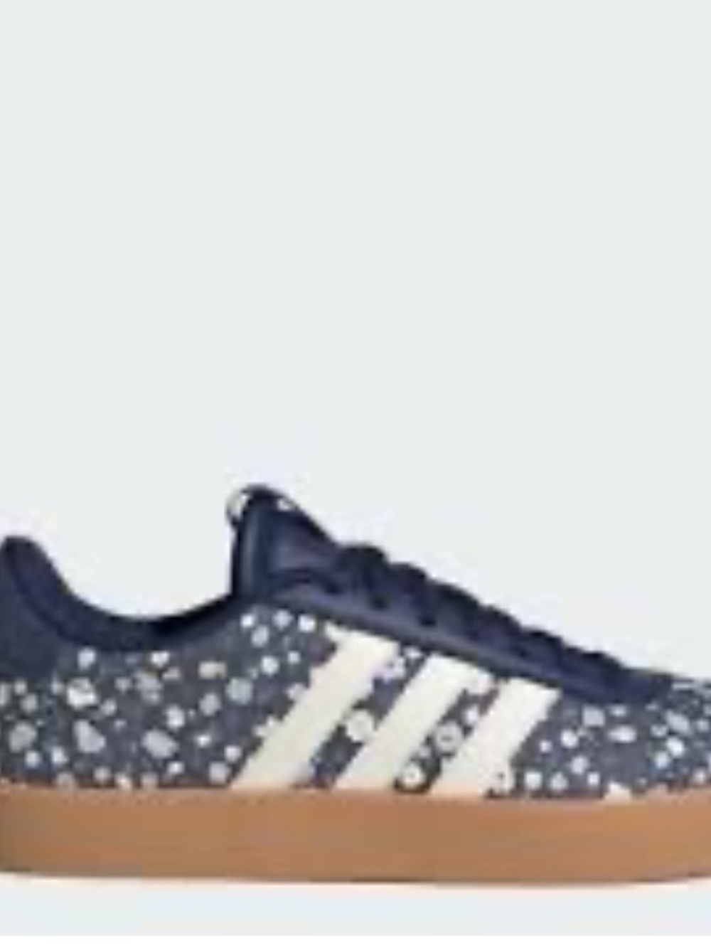 NWT!! adidas Navy Floral Sneakers with Gum Sole - Picture 2 of 4